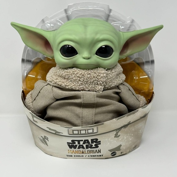 Mattel Disney Star Wars The Child Mandalorian Grogu Baby Yoda 11" Plush Doll - Picture 15 of 15